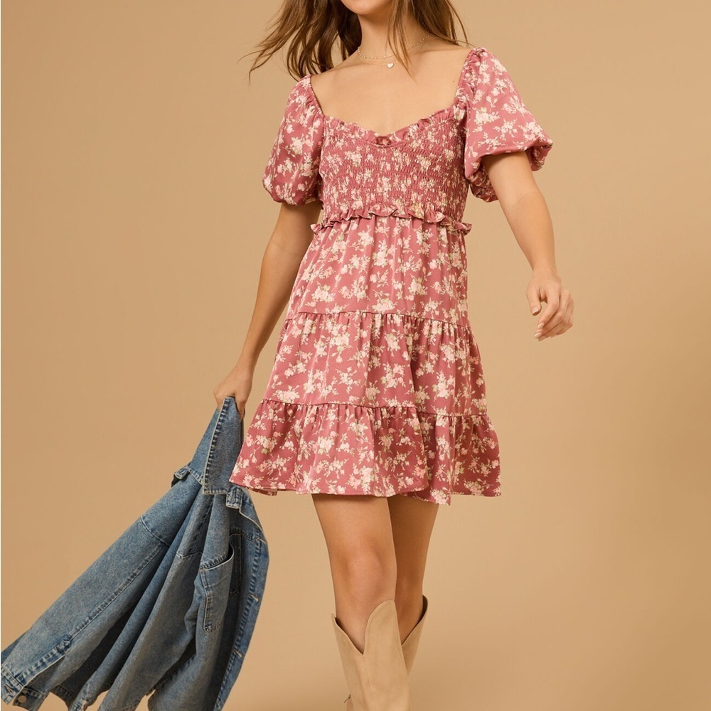 NWT Altar'd State Floral Pink Dress